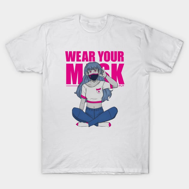 Wear Your Mask (plz) T-Shirt by Jazzy Okami